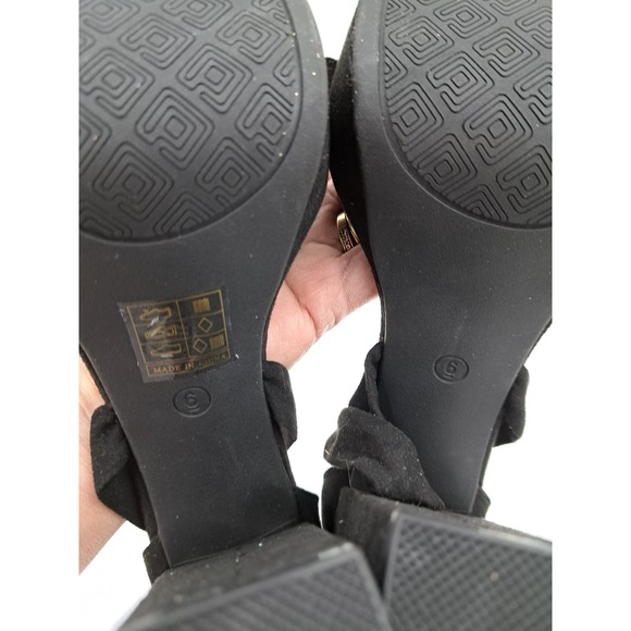 NWOB Dream Pairs Black Suede 5.5" High block heel ankle wrap dressy sandals 6 - Picture 7 of 9